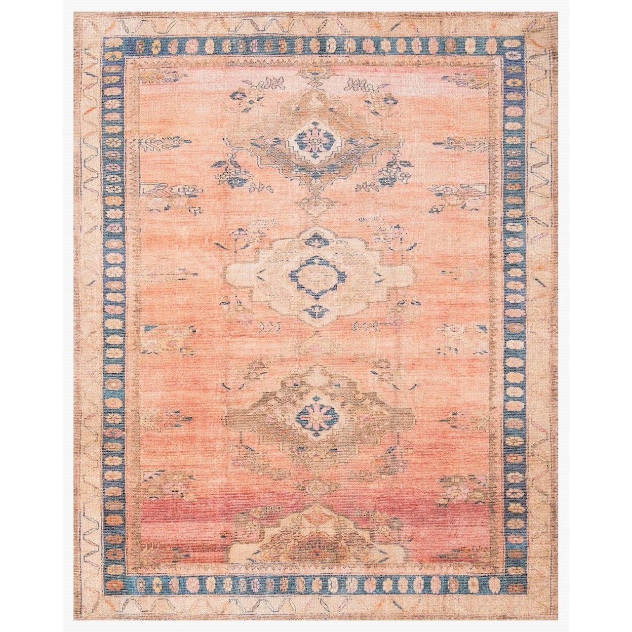 Magnolia Home by Joanna Gaines for Loloi Deven 7'-6" x 9'-6" Sunset / Indigo Rug