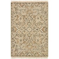 7' 9" X 7' 9" Hand-Made Neutral Traditional Round Rug