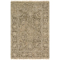 2' 3" x 3' 9" Hand-Made Grey / Grey Traditional Rectangle Rug