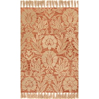 2' 3" x 3' 9" Hand-Made Persimmon Traditional Rectangle Rug