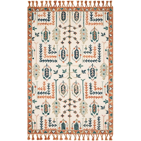 Ivory / Persimmon 9'-3" X 13' Rug