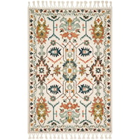 Ivory / Tuscan Clay 1'-6" X 1'-6" Square Rug