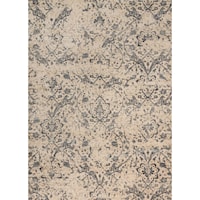 7' 10" x 10' 10" Machine-Made Ivory / Ink Contemporary Rectangle Rug