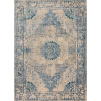 3' 7" X 5' 7" Machine-Made Sand / Sky Contemporary Rectangle Rug