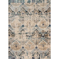 2' 7" x 8' 0" Machine-Made Sand / Ocean Contemporary Runner Rug