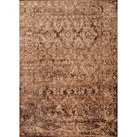 2' 7" X 4' Machine-Made Sand / Copper Contemporary Rectangle Rug