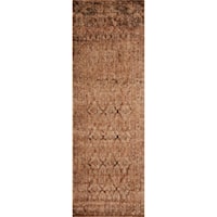 2' 7" x 8' 0" Machine-Made Sand / Copper Contemporary Runner Rug