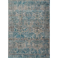 2' 7" X 4' Machine-Made Fog / Mediterranean Contemporary Rectangle Rug