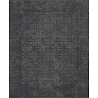 2' 6" X 7' 6" Machine-Made Charcoal Traditional Runner Rug