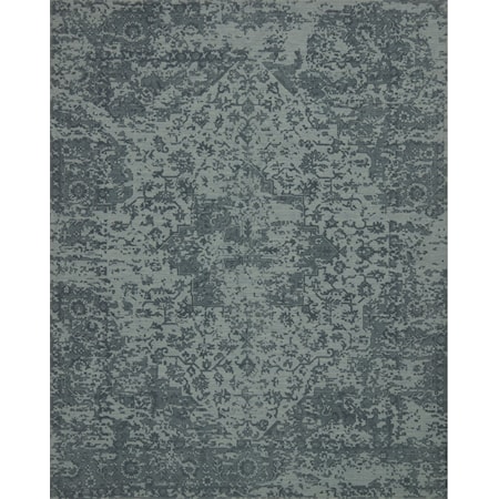 5' 0" x 7' 6" Machine-Made Teal Traditional Rectangle Rug