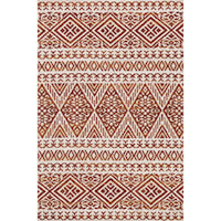 2' 3" x 3' 9" Machine-Made Ant. Ivory / Rust Contemporary Rectangle Rug