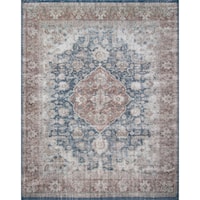 Denim / Terracotta 1'-6" X 1'-6" Square Rug