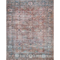 Brick / Ocean 1'-6" X 1'-6" Square Rug