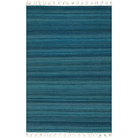 5' 0" x 7' 6" Hand-Made Turquoise Transitional Rectangle Rug