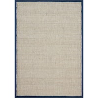 1' 0" x 1' 0" Hand-Made Navy Traditional Rectangle Rug