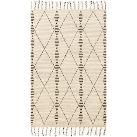 9' 6" x 13' 6" Hand-Knotted Ivory / Pebble Transitional Rectangle Rug