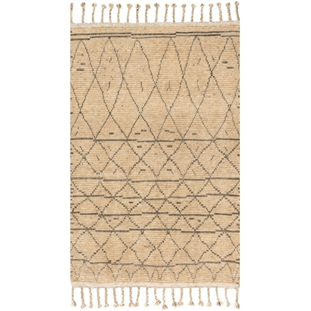 9' 6" x 13' 6" Hand-Knotted Natural / Grey Transitional Rectangle Rug