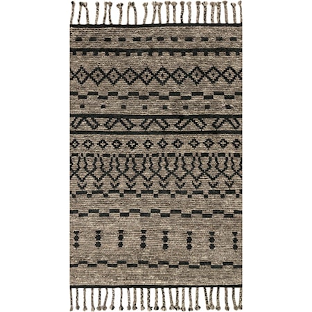 4' 0" x 6' 0" Hand-Knotted Graphite / Black Transitional Rectangle Rug