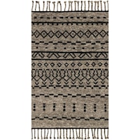 7' 9" x 9' 9" Hand-Knotted Graphite / Black Transitional Rectangle Rug