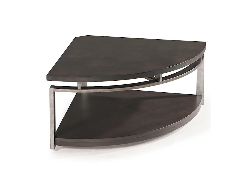 Alton Pie-shaped Cocktail Table  by Magnussen Home at Fashion Furniture