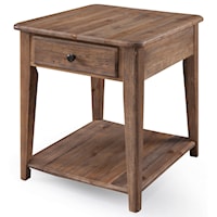 Casual End Table with Drawer