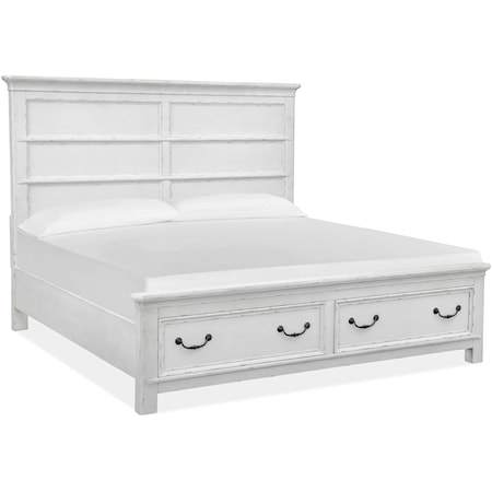 Cal King Panel Storage Bed