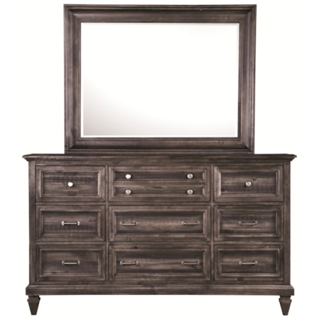 Dresser and Mirror Combo