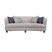 Traditional Kidney Sofa with Tufting