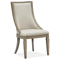 Dining Arm Chair w/Upholstered Seat & Back