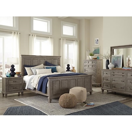 King Bed, Dresser, Mirror, Nightstand