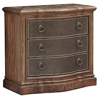 Transitional 3-Drawer Bachelor Chest with Felt-Lined Top Drawer