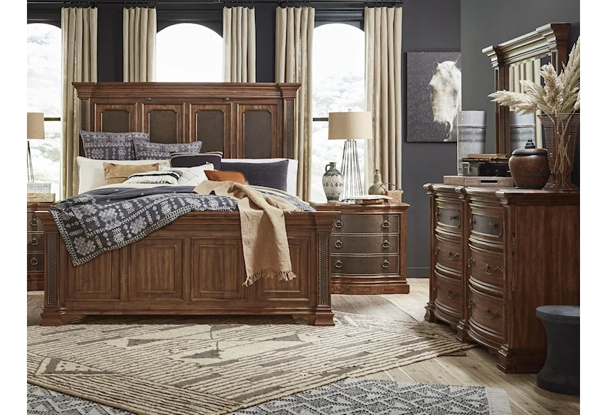 Lariat Bedroom King 5 Pc Bedroom Group by Magnussen Home at Royal Furniture