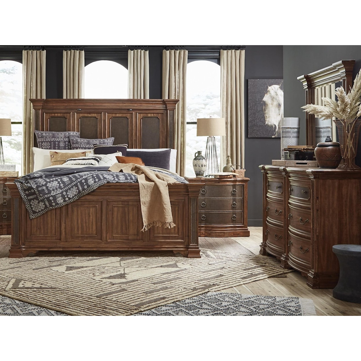 Magnussen Home Lariat Bedroom King 5 Pc Bedroom Group