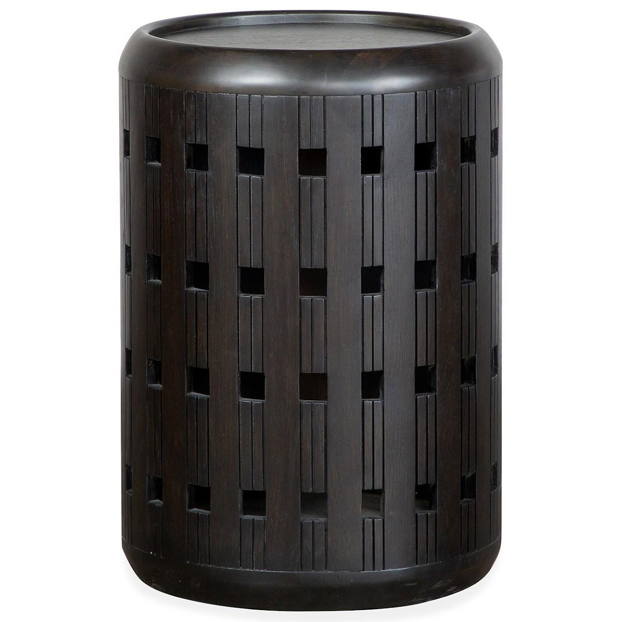 Magnussen Home Lindon Dark Round Accent End Table