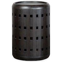 Dark Round Accent End Table