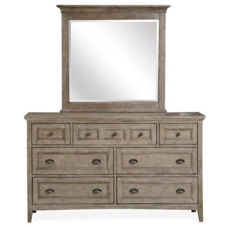 Drawer Dresser Mirror Set