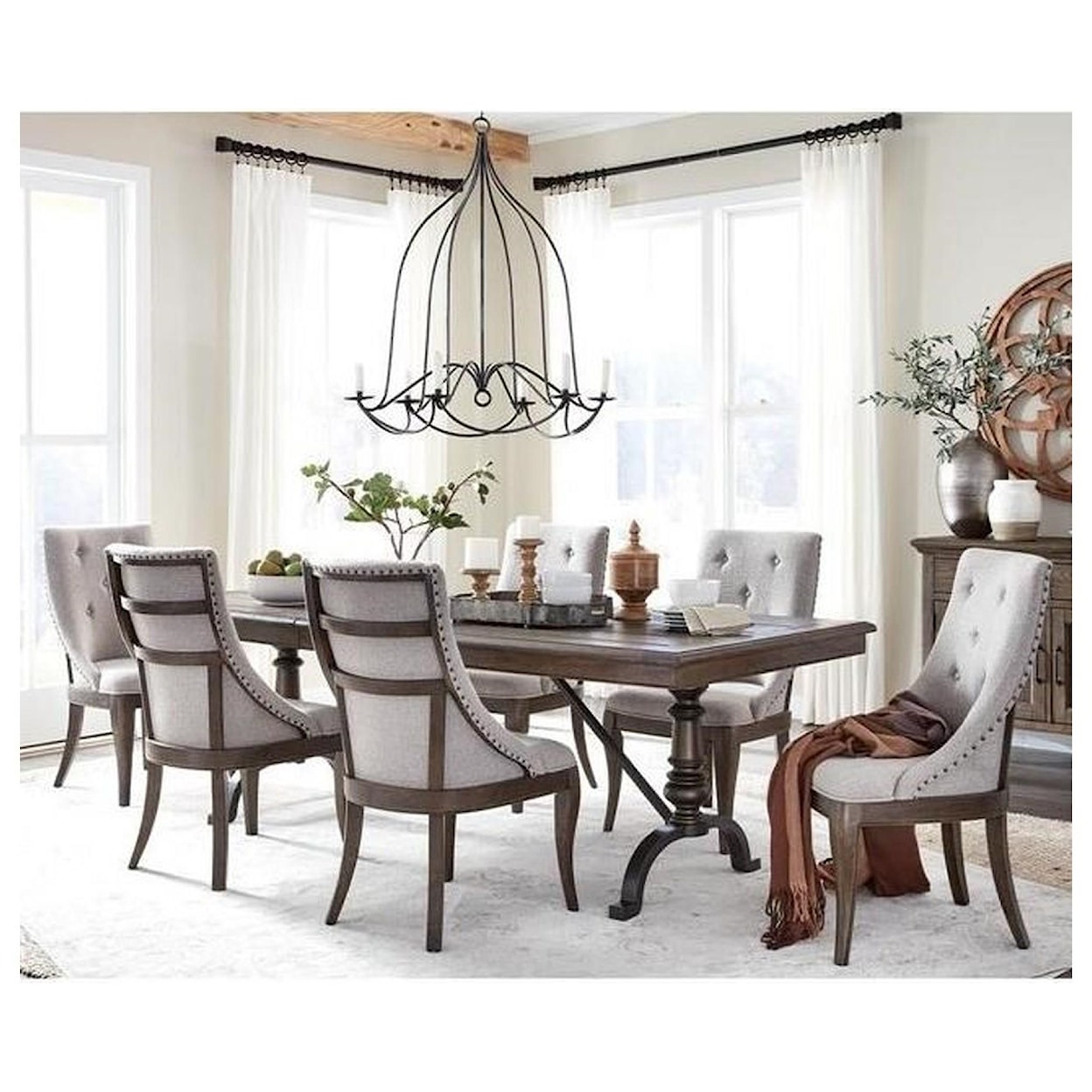 Magnussen Home Roxbury Manor Dining 5-PIECE TABLE AND CHAIR SET