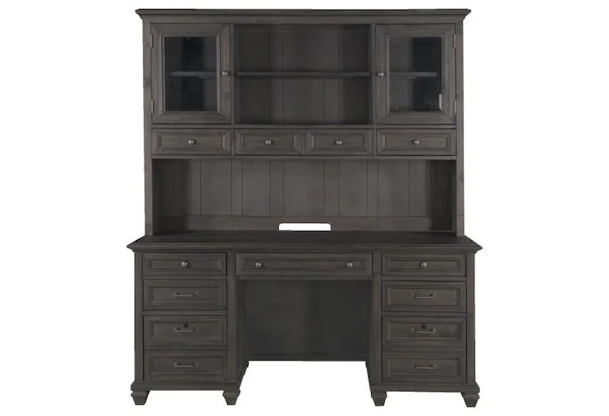 Sutton Place Home Office Credenza and Hutch by Magnussen Home at Howell Furniture
