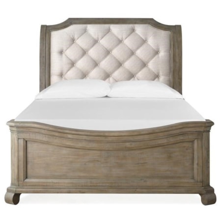 Queen Upholstered Sleigh Bed