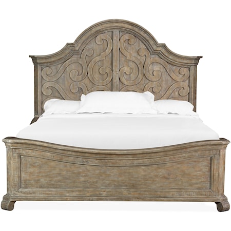Queen Shaped Panel Bed