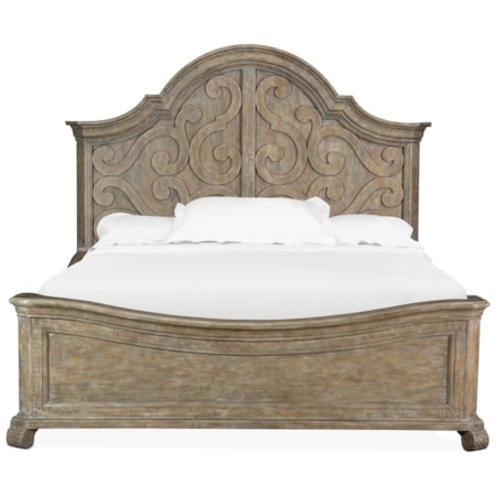Queen Shaped Panel Bed