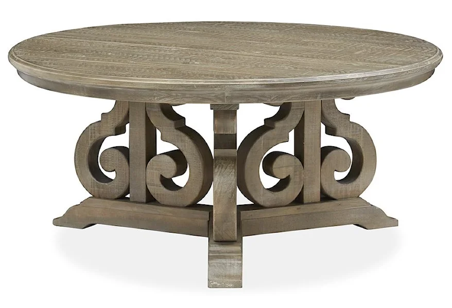 Tinley Park Round Cocktail Table by Magnussen Home at Reeds Furniture