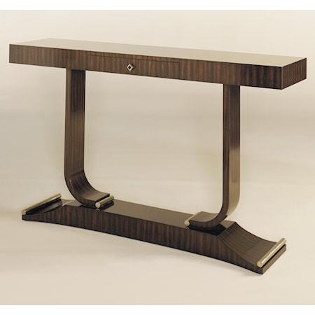 Ebony Zebrano Veneer Console Table