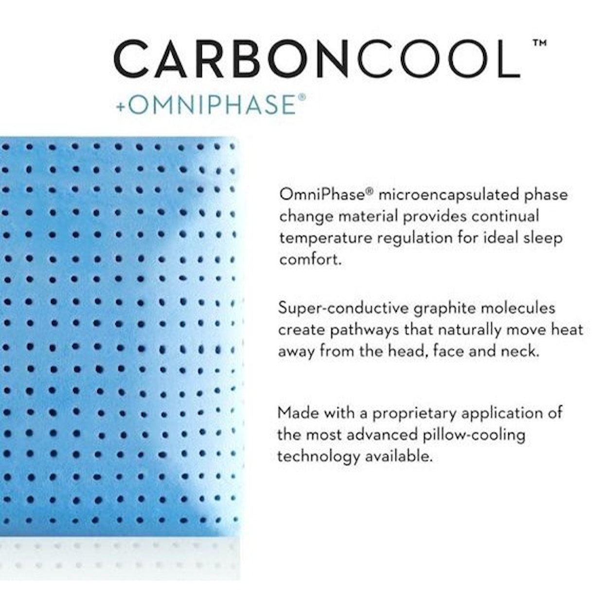 Malouf CarbonCool + Omnisphase Pillow CarbonCool + OmniPhase Queen Pillow