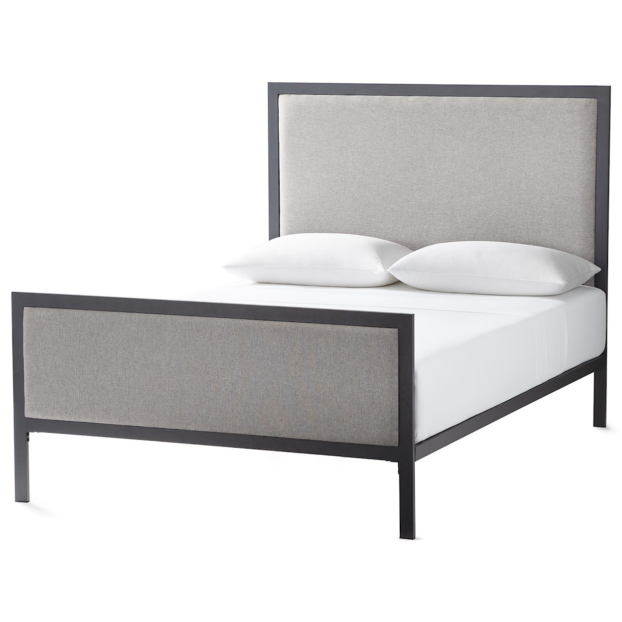 Malouf Clarke Metal Upholstered Bed, East King, Stone