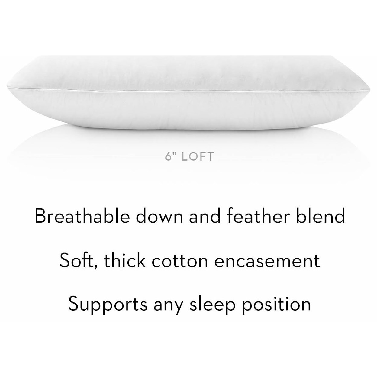 Malouf Cotton Encased Down Standard Cotton Encased Down Blend Pillow