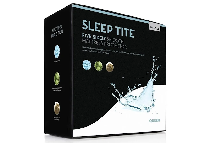 Five 5ided Smooth Queen Five 5ided Smooth Mattress Protector by Malouf at VanDrie Home Furnishings