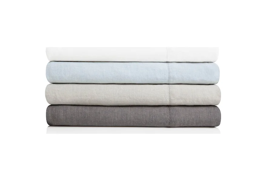 French Linen Queen 100% French Linen Sheet Set by Malouf at Sam Levitz Furniture