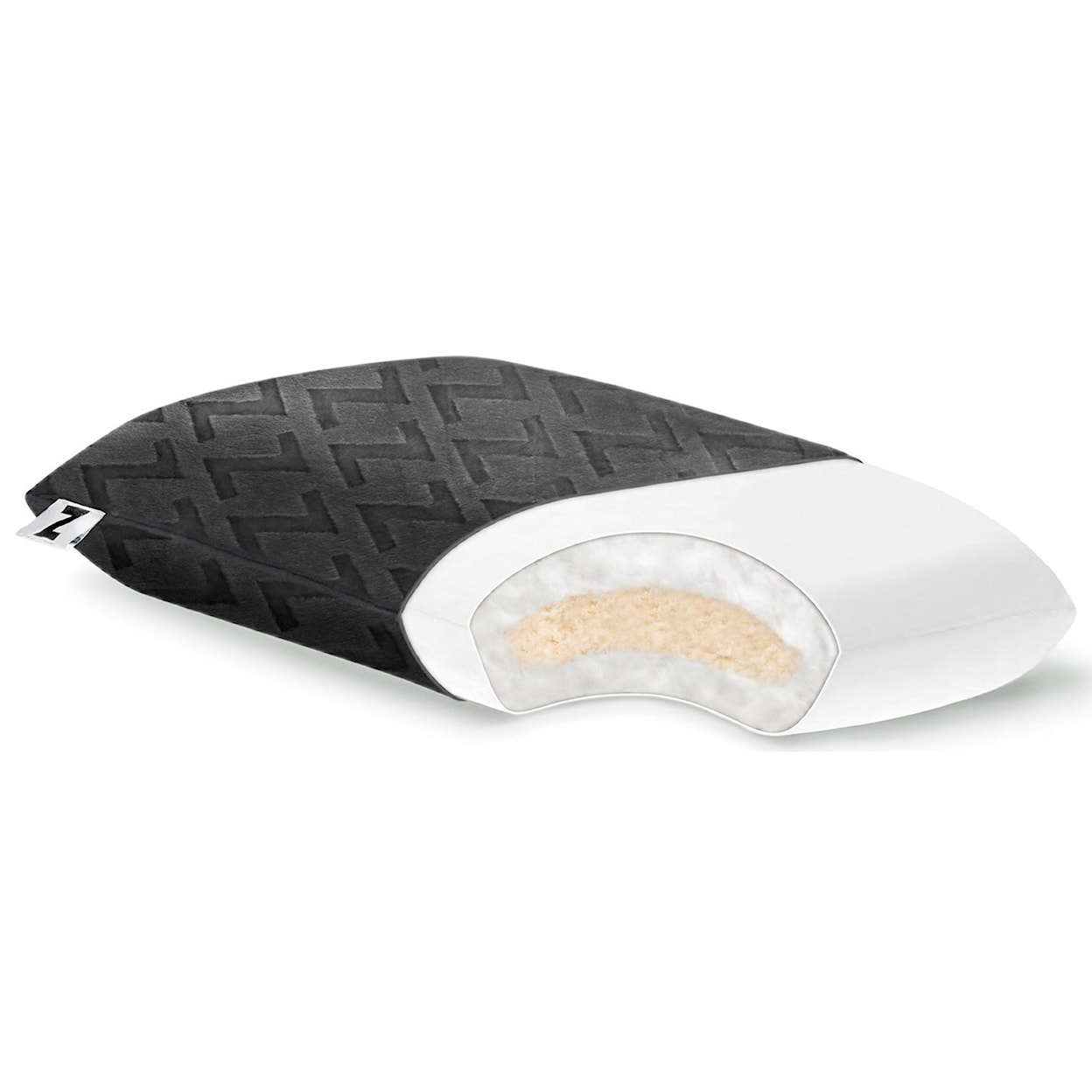Malouf Shredded Latex and Gelled Microbifer Travel Shredded Latex+Gel Microfiber Pillow