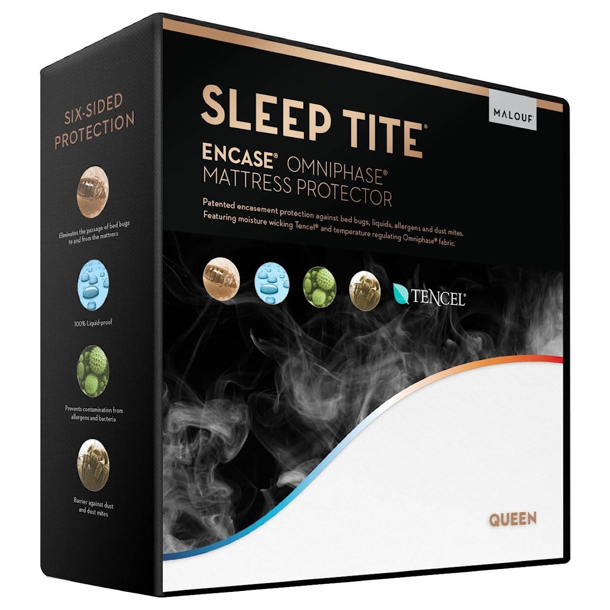 Malouf SL0T Sleeptite Fully Encased Protector Full Fully Encased Mattress Protector